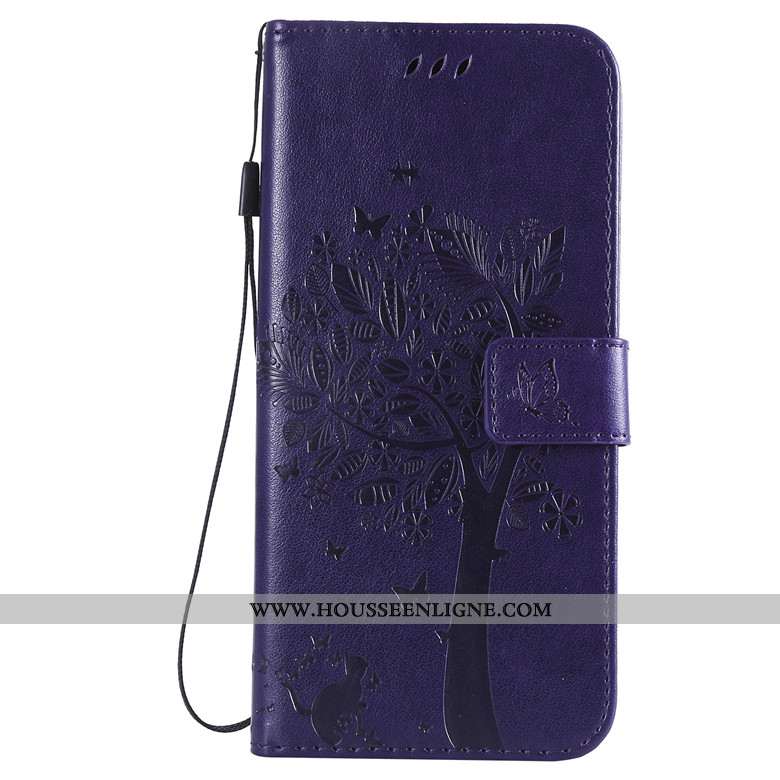 Étui Samsung Galaxy A41 Protection Cuir Téléphone Portable Violet Tout Compris Silicone Housse