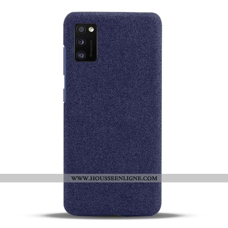Étui Samsung Galaxy A41 Protection Légère Étoile Gris Téléphone Portable Coque Tissu
