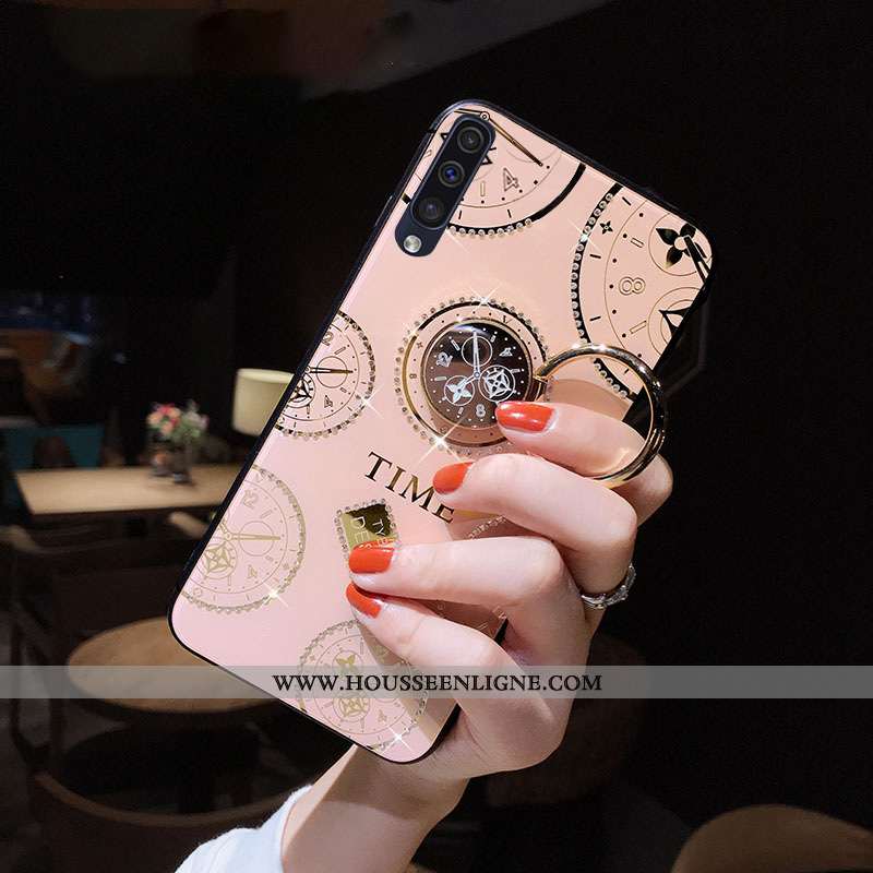 Étui Samsung Galaxy A50 Fluide Doux Luxe Créatif Personnalité Téléphone Portable Étoile Coque Blanch