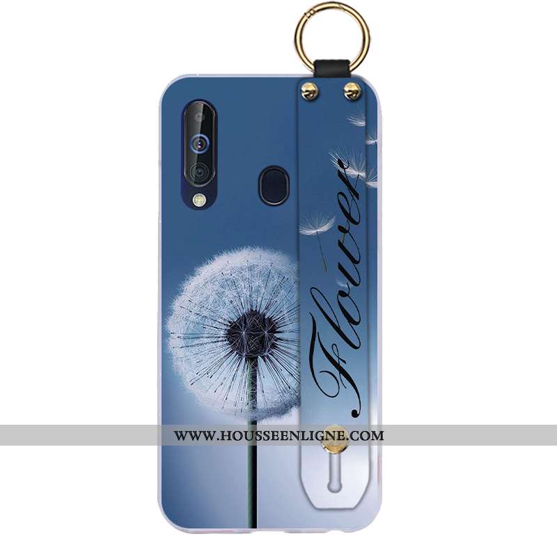 Étui Samsung Galaxy A60 Dessin Animé Tendance Fluide Doux Incassable Téléphone Portable Bleu Style C