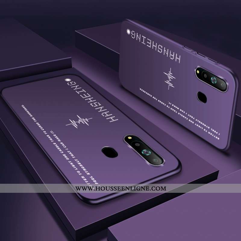Étui Samsung Galaxy A60 Délavé En Daim Personnalité Étoile Violet Coque Silicone