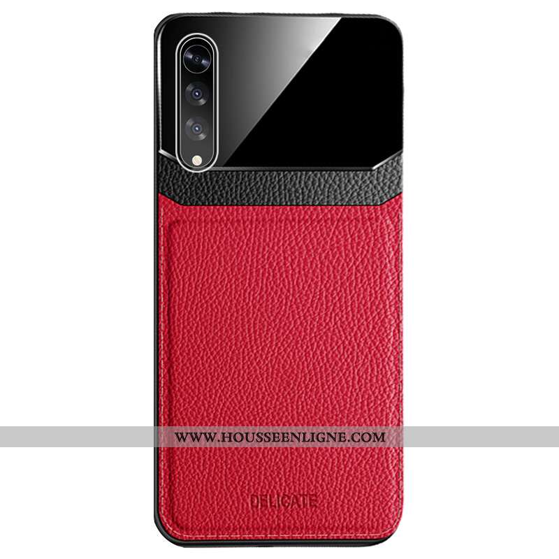 Étui Samsung Galaxy A70 Créatif Cuir Téléphone Portable Étoile Simple Modèle Fleurie Rouge