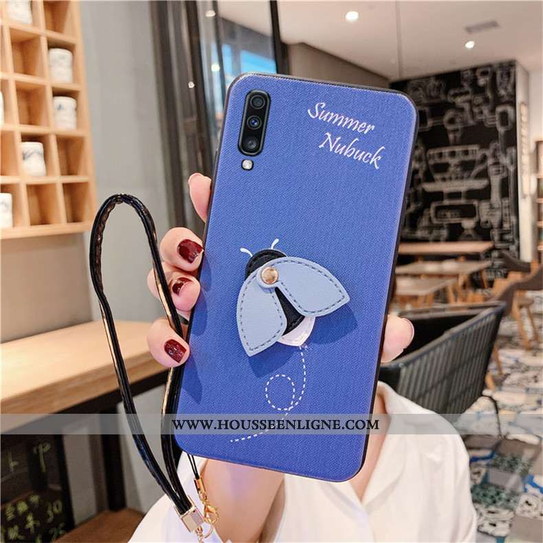 Étui Samsung Galaxy A70 Personnalité Créatif Étoile Téléphone Portable Coque Tendance Bleu