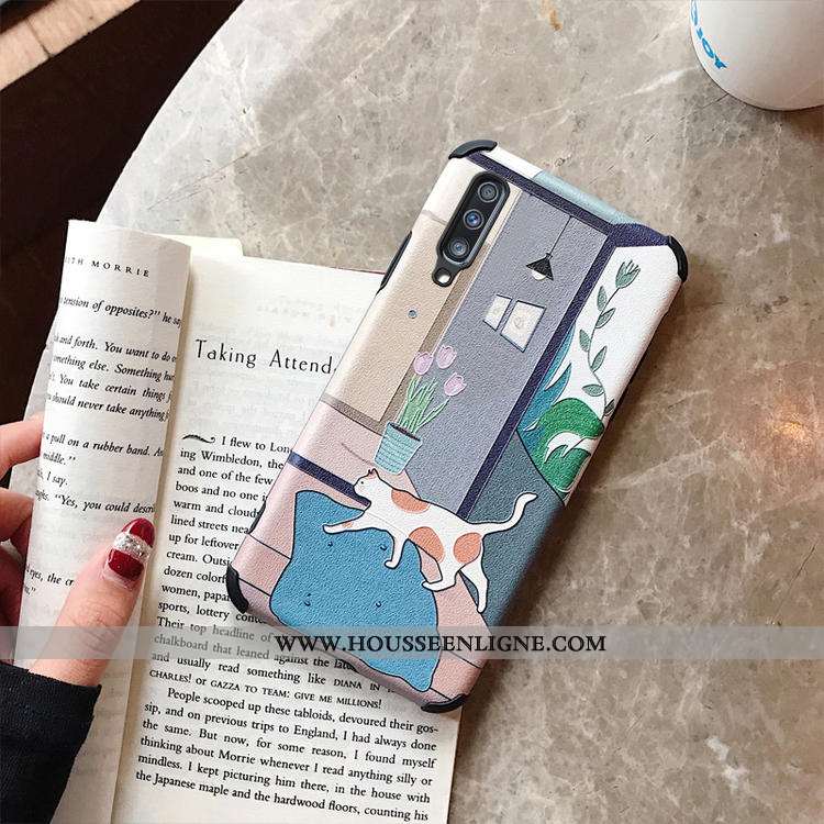 Étui Samsung Galaxy A70s Protection Personnalité Dessin Animé Téléphone Portable Étoile Blanc Net Ro