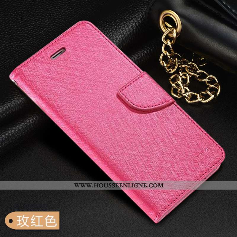 Étui Samsung Galaxy A71 Cuir Coque Rouge Clamshell Incassable Téléphone Portable Rose
