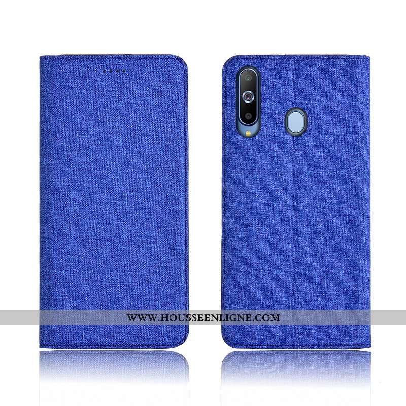 Étui Samsung Galaxy A8s Protection Cuir Incassable Téléphone Portable Silicone Étoile Clamshell Bleu