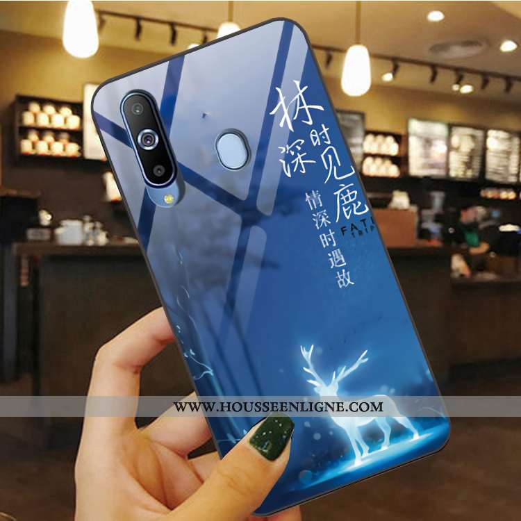 Étui Samsung Galaxy A8s Silicone Protection Étoile Bleu Fluide Doux Téléphone Portable