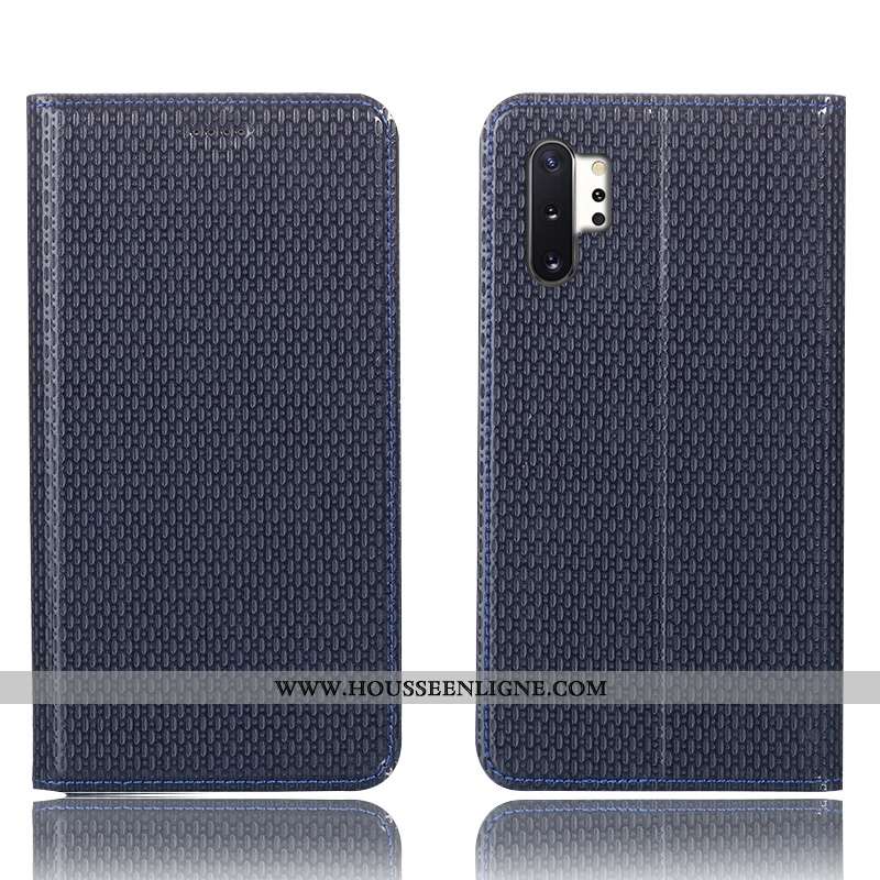 Étui Samsung Galaxy Note 10+ Cuir Véritable Modèle Fleurie Protection Tout Compris Téléphone Portabl