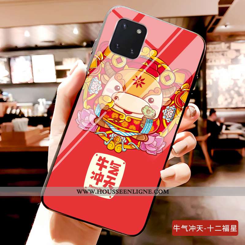 Étui Samsung Galaxy Note 10 Lite Silicone Protection Coque Téléphone Portable Jeunesse Verre Rouge
