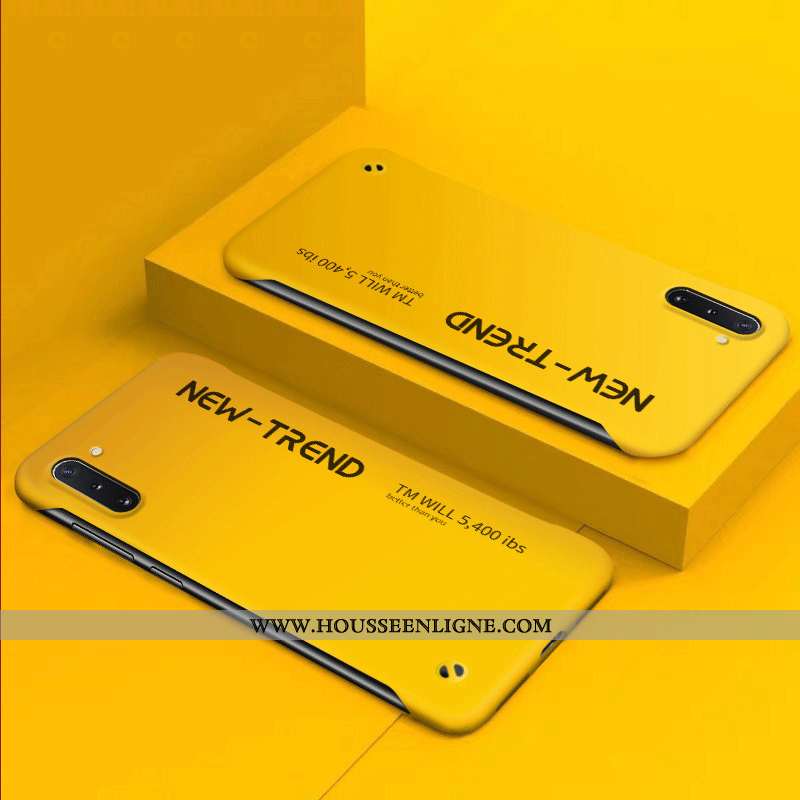 Étui Samsung Galaxy Note 10 Ultra Tendance Coque Couleur Unie Protection Border Jaune