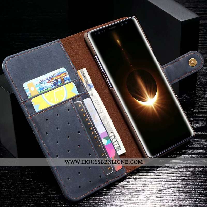 Étui Samsung Galaxy Note 8 Cuir Véritable Téléphone Portable Étoile Incassable Tout Compris Membrane