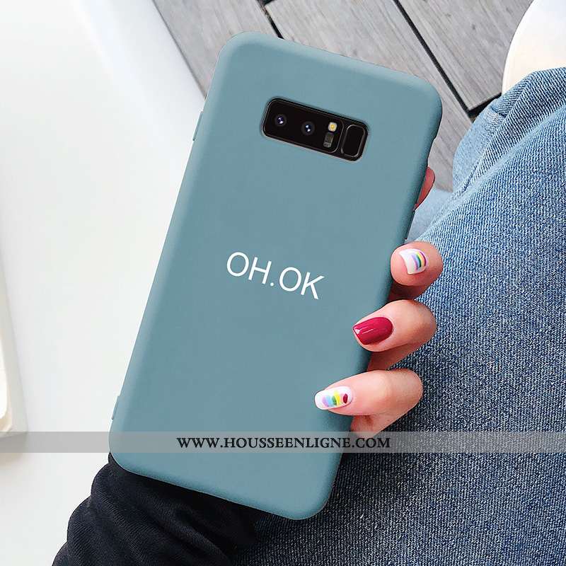 Étui Samsung Galaxy Note 8 Personnalité Créatif Ultra Tendance Protection Tout Compris Coque Bleu