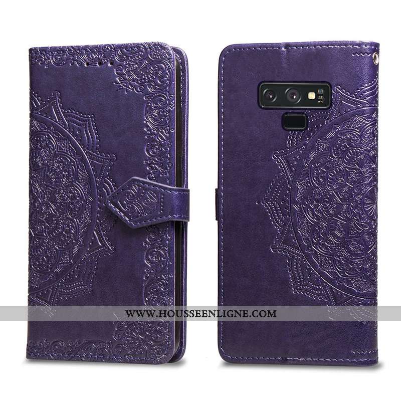 Étui Samsung Galaxy Note 9 Protection Créatif Violet Étoile Téléphone Portable Cuir