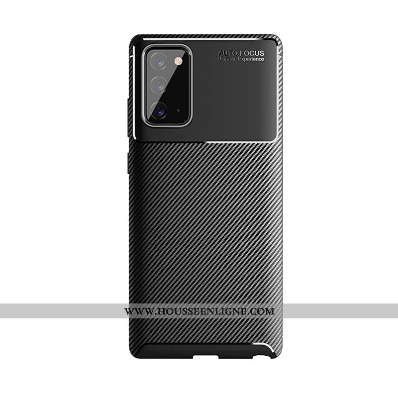 Étui Samsung Galaxy Note20 Délavé En Daim Tendance Noir Coque Simple Étoile Tout Compris