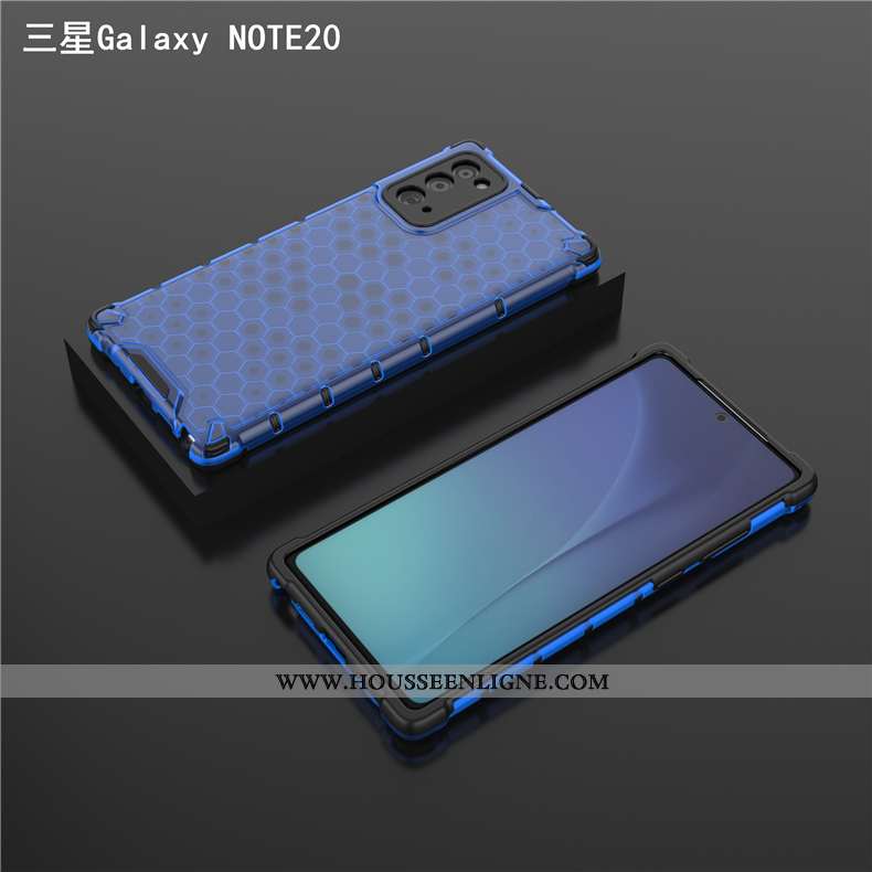 Étui Samsung Galaxy Note20 Transparent Ultra Protection Légère Trois Défenses Ballon Coque Bleu