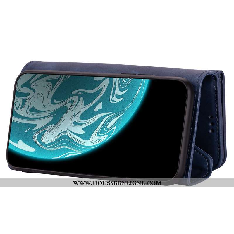 Étui Samsung Galaxy Note20 Ultra Cuir Housse Bleu Marin Téléphone Portable Étoile Coque Bleu Foncé