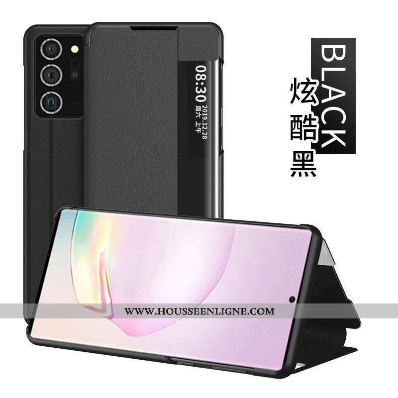 Étui Samsung Galaxy Note20 Ultra Cuir Windows Tout Compris Rose Téléphone Portable Housse