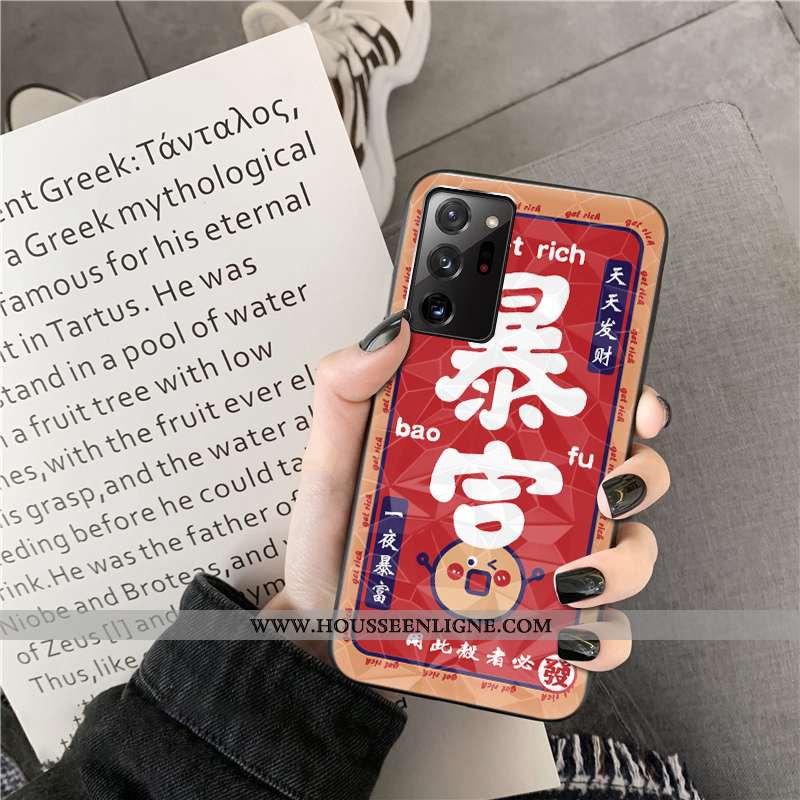 Étui Samsung Galaxy Note20 Ultra Modèle Fleurie Protection De Fête Étoile Rouge Téléphone Portable