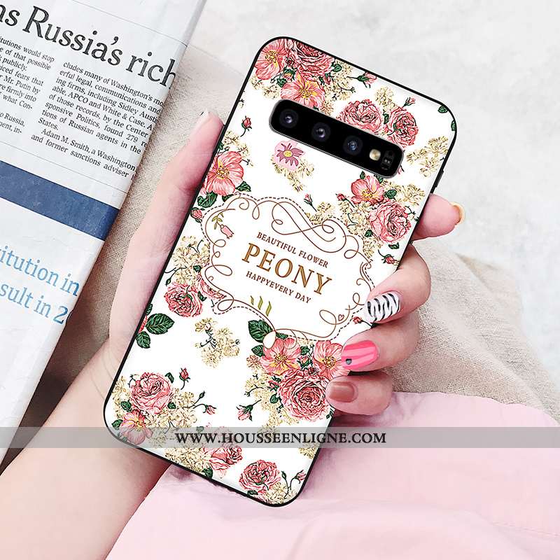 Étui Samsung Galaxy S10 Silicone Personnalité Rose Téléphone Portable Amoureux Étoile