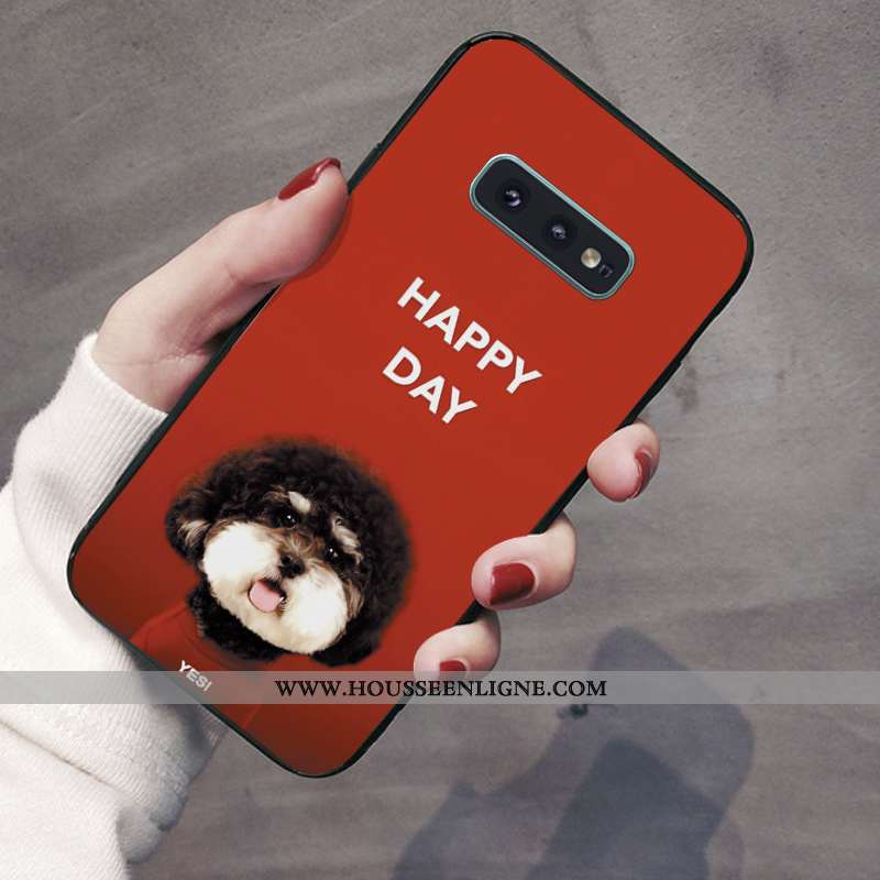 Étui Samsung Galaxy S10e Dessin Animé Silicone Étoile Coque Incassable Téléphone Portable Rouge