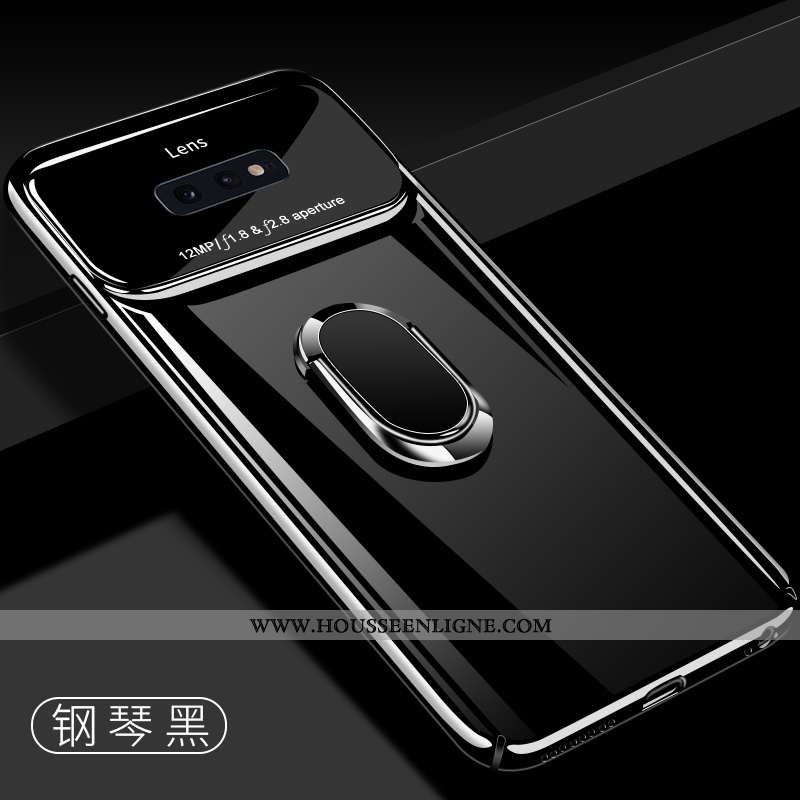 Étui Samsung Galaxy S10e Fluide Doux Protection Noir Support Magnétisme Cœur Étoile