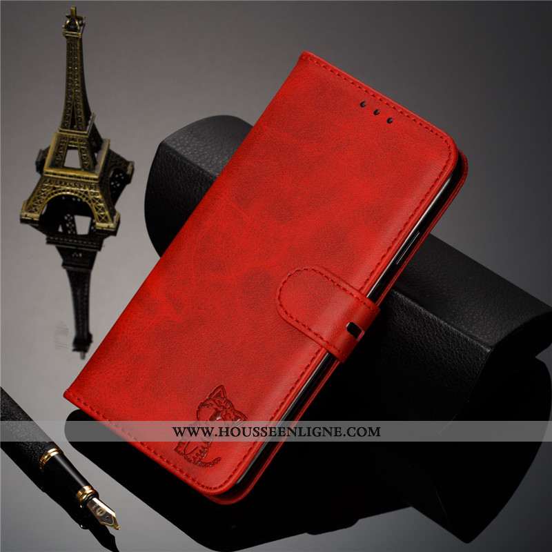 Étui Samsung Galaxy S20 Cuir Protection Rouge Téléphone Portable Housse Étoile