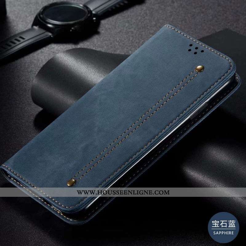 Étui Samsung Galaxy S20 Cuir Véritable Étoile Housse Incassable Coque Téléphone Portable Bleu