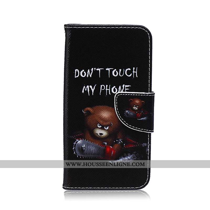 Étui Samsung Galaxy S6 Edge Protection Dessin Animé Coque Étoile Téléphone Portable Cuir Noir