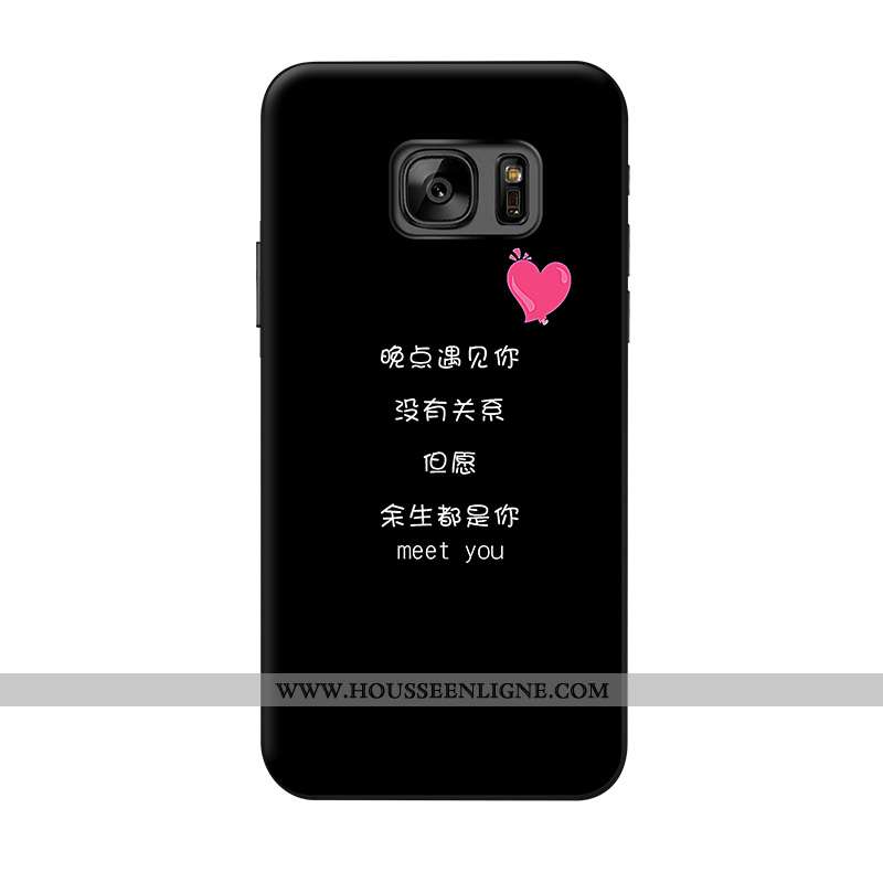 Étui Samsung Galaxy S7 Créatif Dessin Animé Téléphone Portable Vin Rouge Étoile Fluide Doux Personna