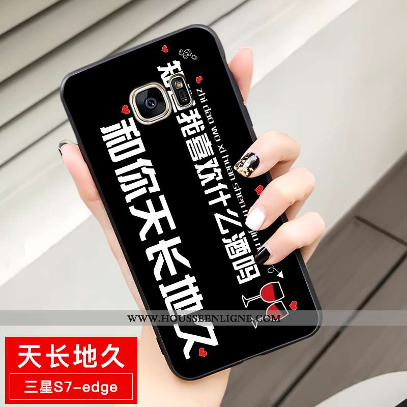 Étui Samsung Galaxy S7 Edge Fluide Doux Protection Téléphone Portable Étoile Jaune Dessin Animé