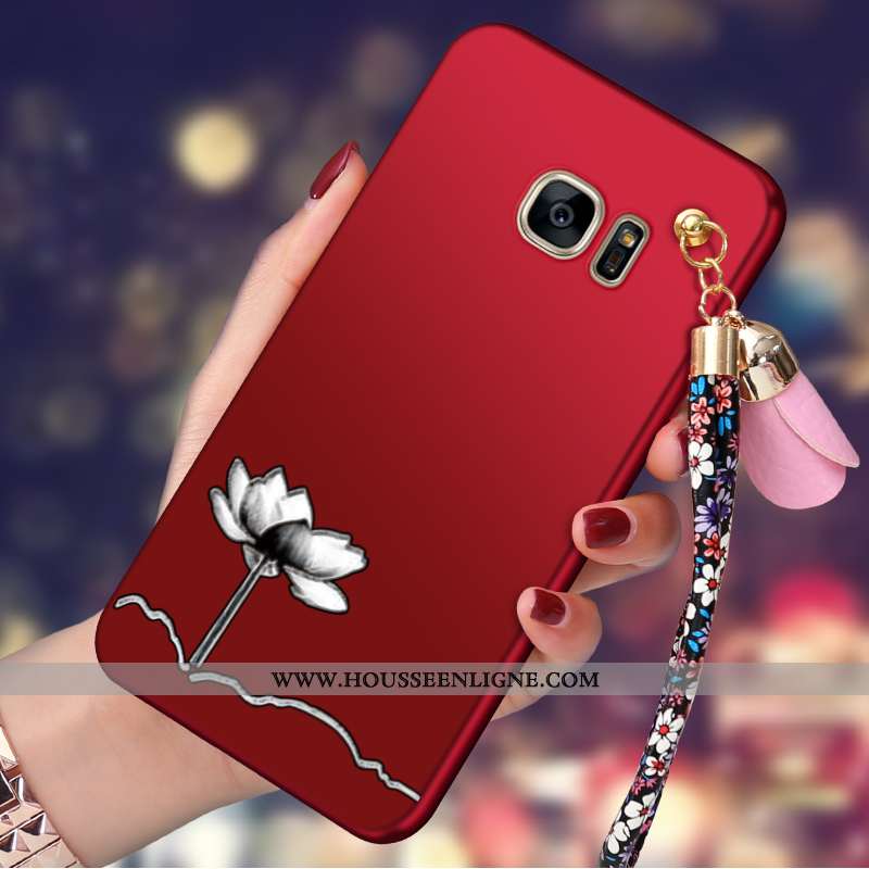 Étui Samsung Galaxy S7 Edge Protection Personnalité Rouge Téléphone Portable Tout Compris Coque