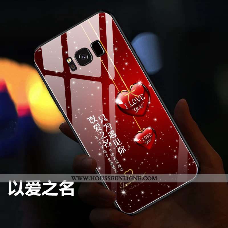 Étui Samsung Galaxy S8 Tendance Légère Rouge Personnalisé Étoile Téléphone Portable Incassable