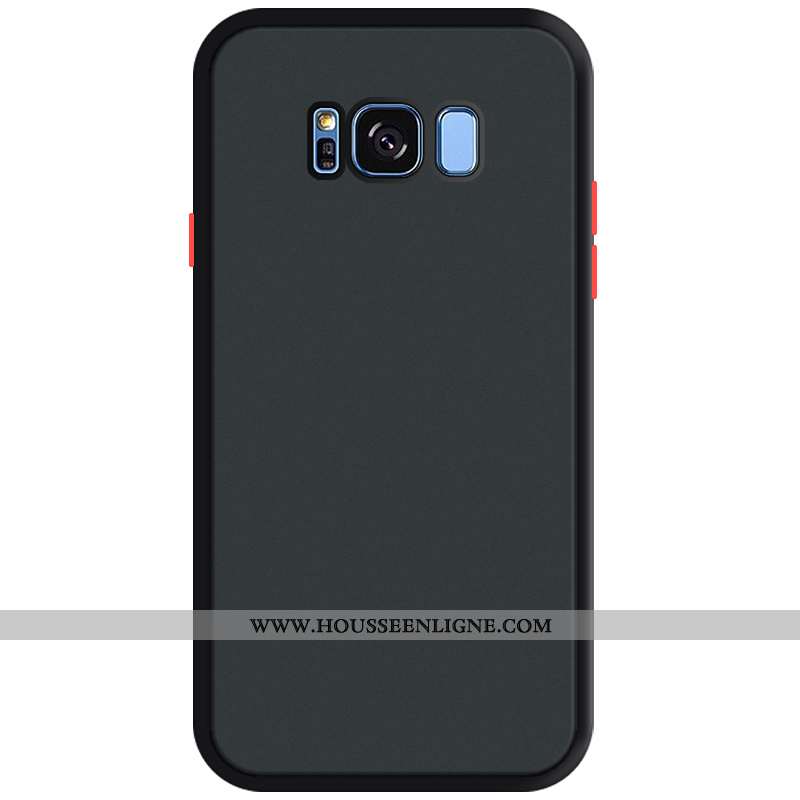 Étui Samsung Galaxy S8 Transparent Délavé En Daim Coque Bordure Fluide Doux Silicone Étoile Rouge
