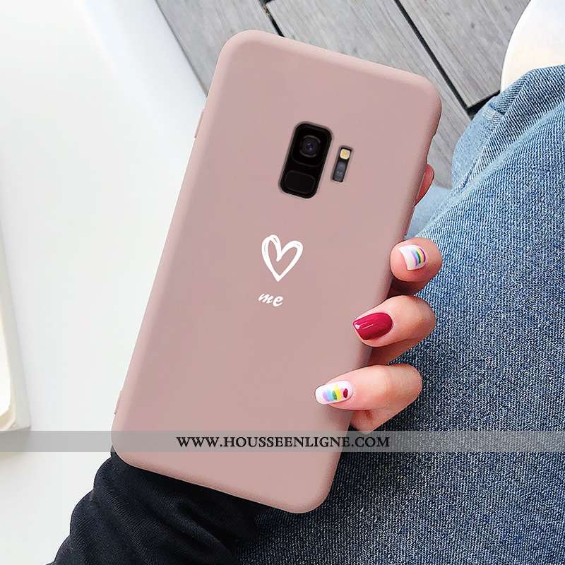 Étui Samsung Galaxy S9 Créatif Dessin Animé Légère Protection Fluide Doux Amour Ultra Verte