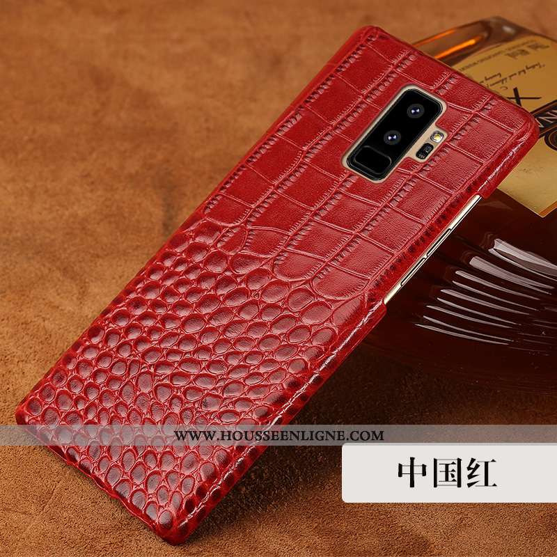 Étui Samsung Galaxy S9+ Personnalité Créatif Incassable Luxe Cuir Étoile Rouge