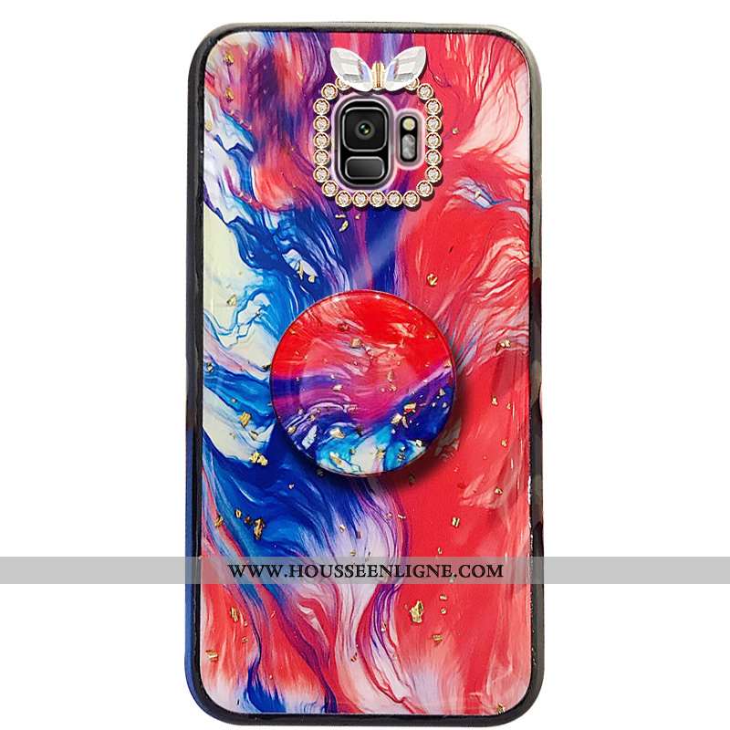 Étui Samsung Galaxy S9 Protection Ornements Suspendus Rouge Incassable Tout Compris Dessin Animé