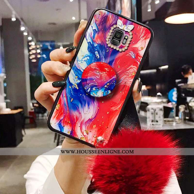 Étui Samsung Galaxy S9 Protection Ornements Suspendus Rouge Incassable Tout Compris Dessin Animé