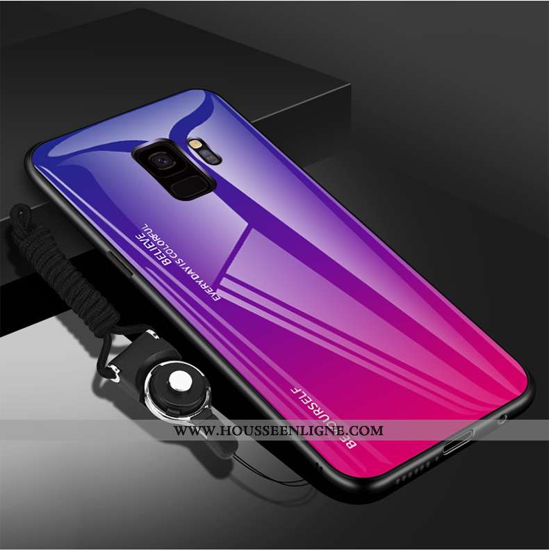 Étui Samsung Galaxy S9 Protection Verre Nouveau Ultra Créatif Étoile Tendance Violet