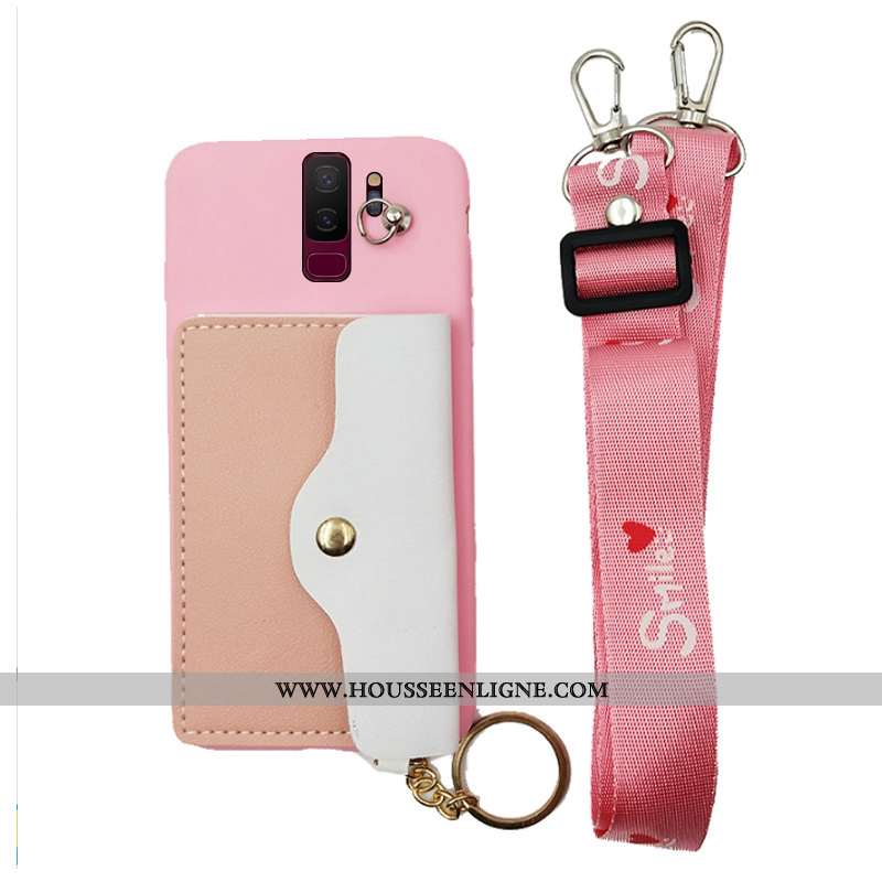 Étui Samsung Galaxy S9+ Tendance Protection Nouveau Téléphone Portable Coque Étoile Rose