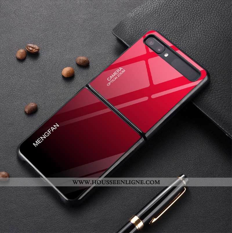 Étui Samsung Z Flip Protection Verre Coque Personnalisé Modèle Simple Téléphone Portable Violet