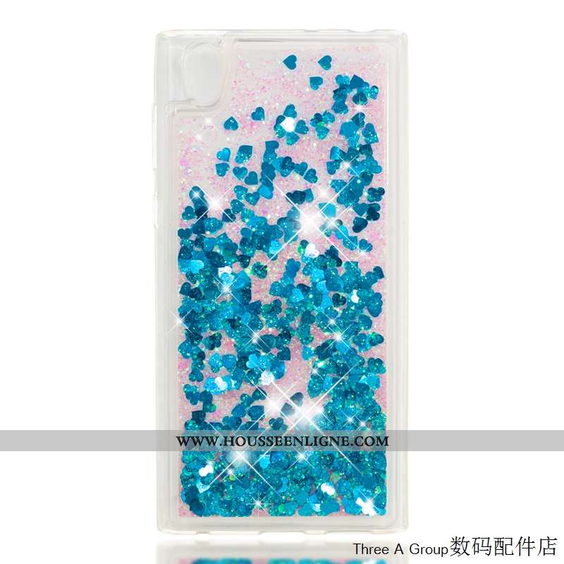 Étui Sony Xperia L1 Fluide Doux Protection Créatif Personnalité Téléphone Portable Quicksand Bleu