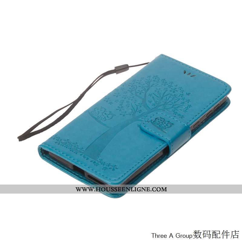 Étui Sony Xperia L1 Protection Cuir Coque Bleu Téléphone Portable Housse