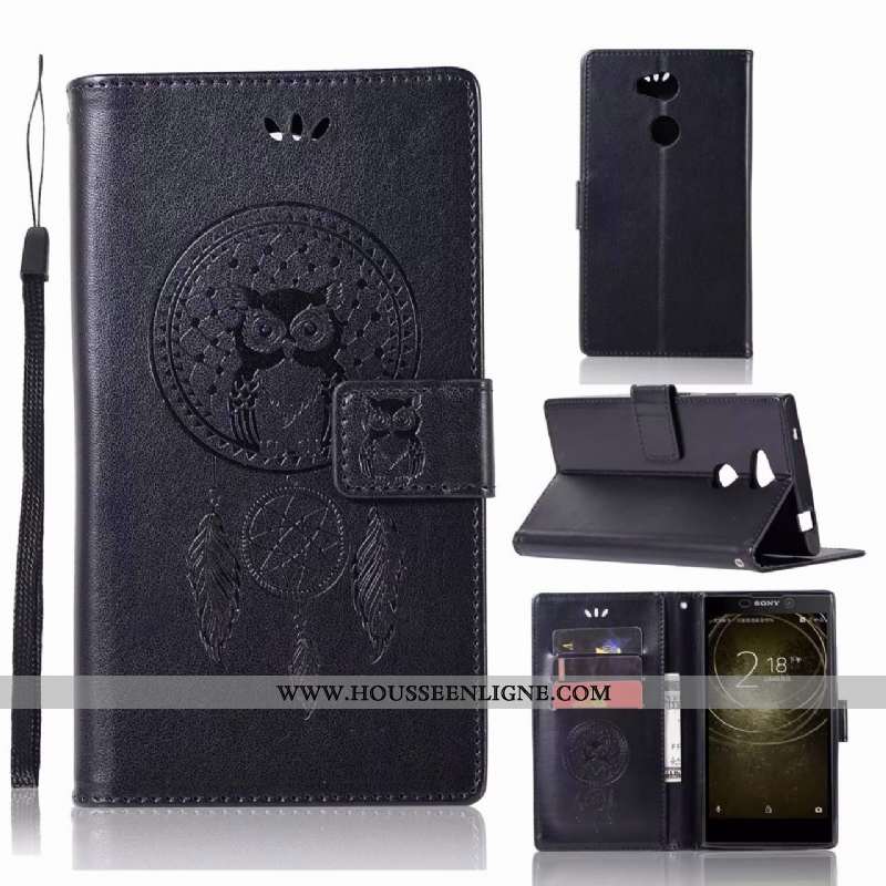 Étui Sony Xperia L2 Fluide Doux Protection Noir Téléphone Portable Cuir Coque Incassable