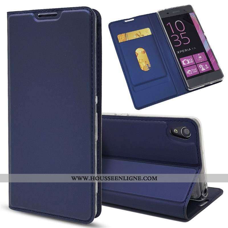 Étui Sony Xperia Xa Cuir Coque Téléphone Portable Housse Bleu