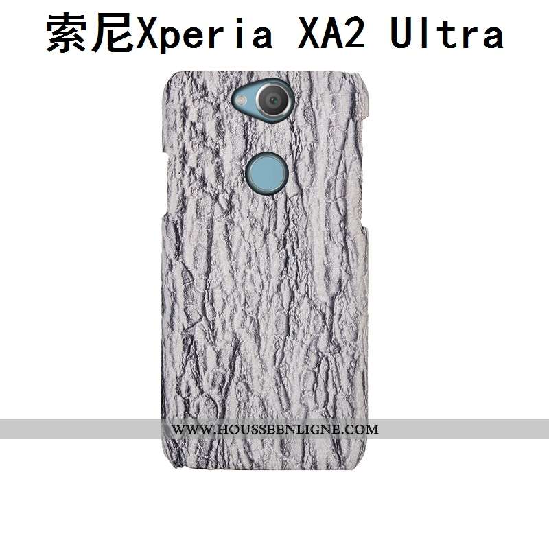 Étui Sony Xperia Xa2 Ultra Luxe Créatif Bleu Incassable Cuir Arbres
