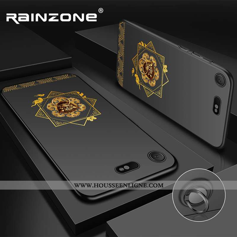Étui Sony Xperia Xz Premium Silicone Protection Délavé En Daim Ultra Coque Style Chinois Noir