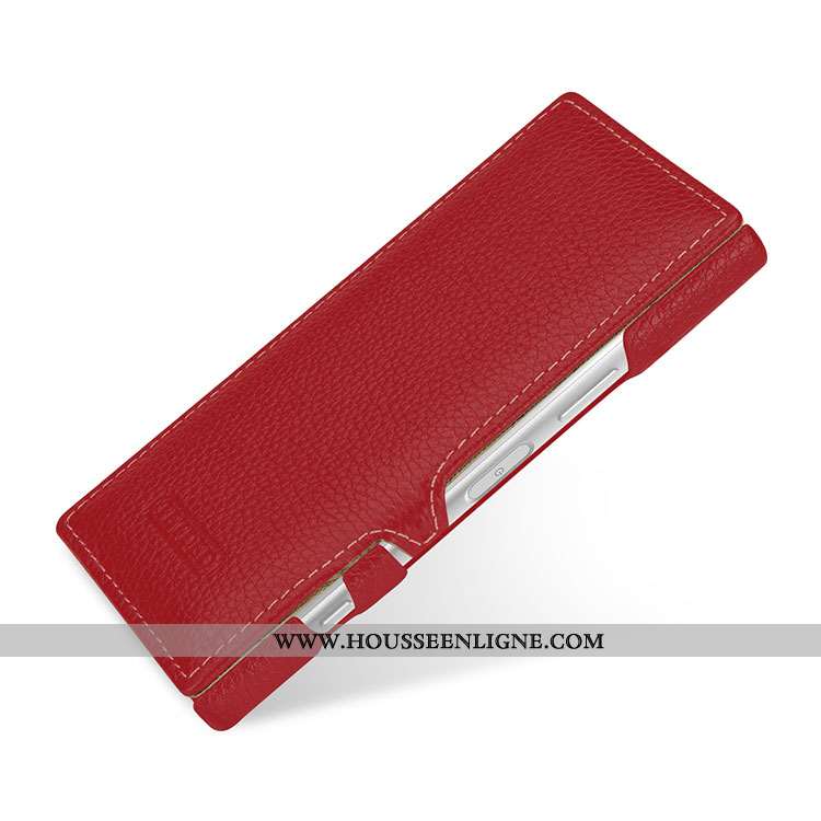 Étui Sony Xperia Xz1 Compact Protection Cuir Véritable Incassable Rouge Housse Téléphone Portable