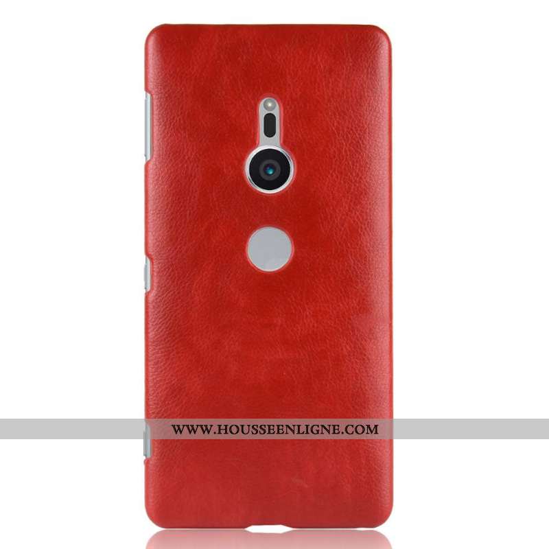 Étui Sony Xperia Xz2 Cuir Modèle Fleurie Incassable Protection Coque Rouge