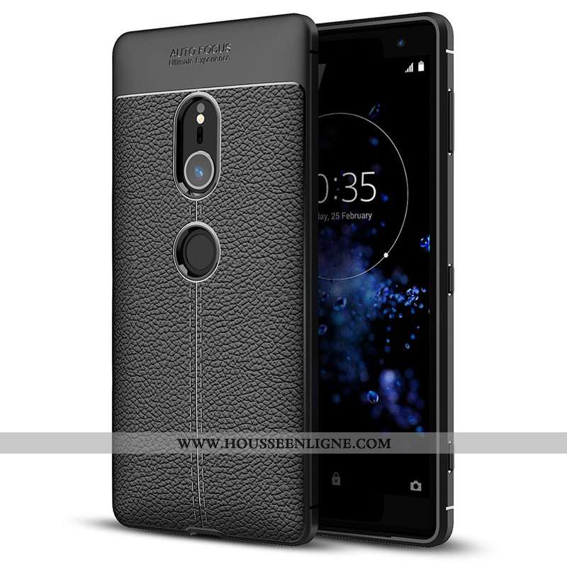 Étui Sony Xperia Xz2 Protection Fluide Doux Silicone Noir Téléphone Portable Tout Compris