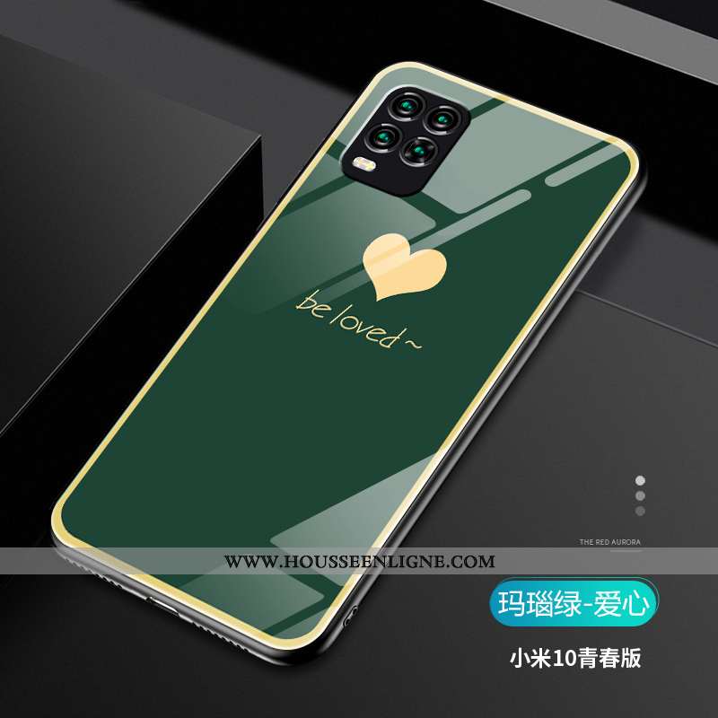 Étui Xiaomi Mi 10 Lite Silicone Protection Ultra Nouveau Téléphone Portable Difficile Amour Verte